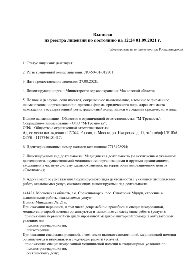 лицензии